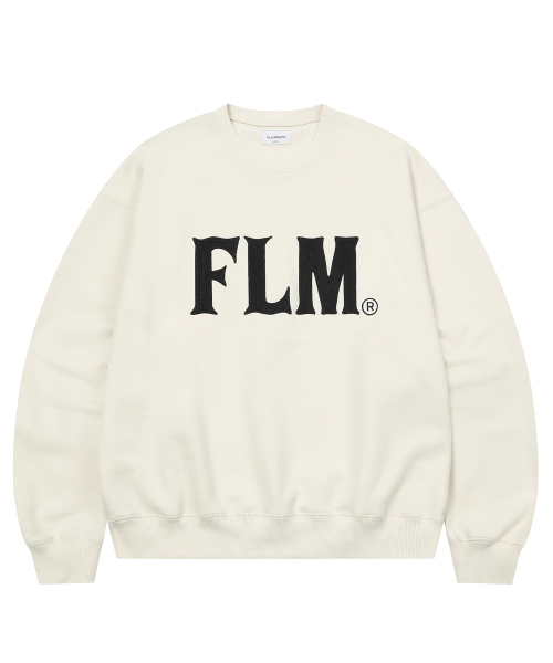 FLM свитшот со стич-логотипом-Cream