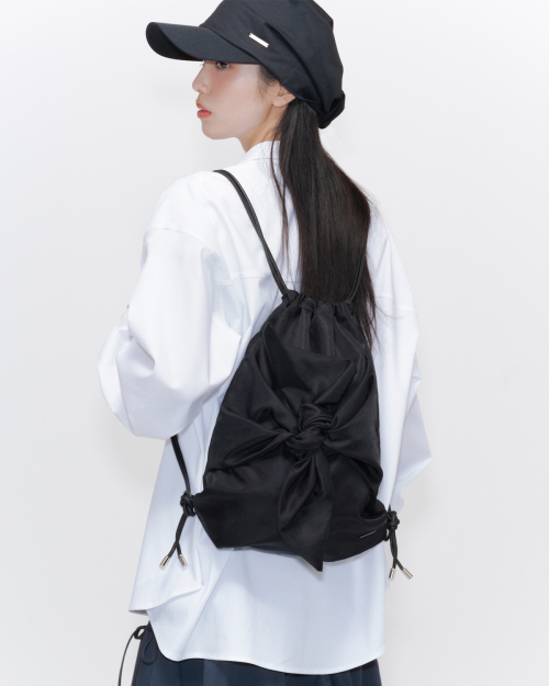 ★ MISEKI SEOUL★ Tieup drawstring bag BLACK MSK251BG02BK 미세키서울(MISEKI SEOUL) Tie-up drawstring bag BLACK