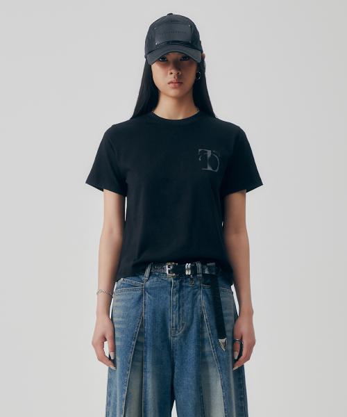 【TREEMINGBIRD】韓国人気★Reflection Graphic Crop T-Shirts Korean Fashion T-shirt Women Summer Short Sleeve Striped