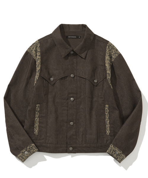 Python Layered Denim куртка - Brown