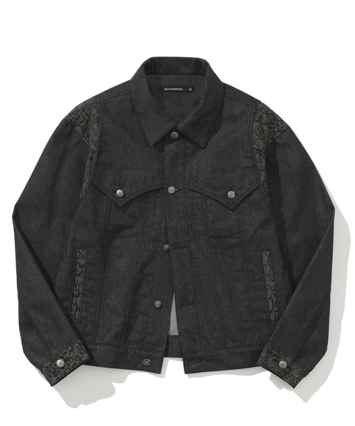 Python Layered Denim куртка - черный