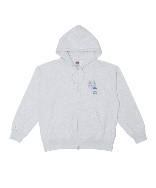 Худи на молнии White Label Rough Idea (Ash White)