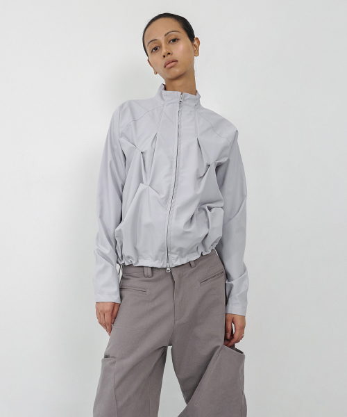 PINTUCK WIND BREAKER (UNISEX) LIGHT серый