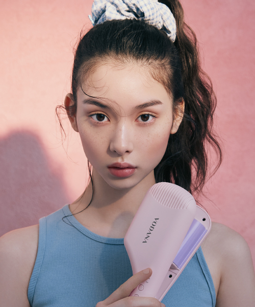 보다나() 컴팩트 물결고데기 38mm 핑크라벤더 상품 이미지