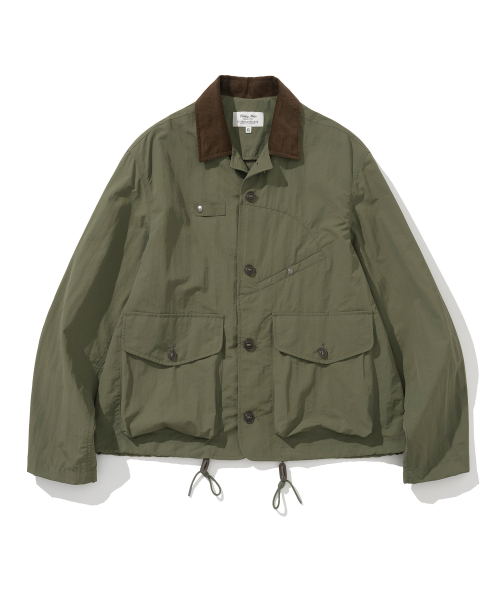 button short jacket olive