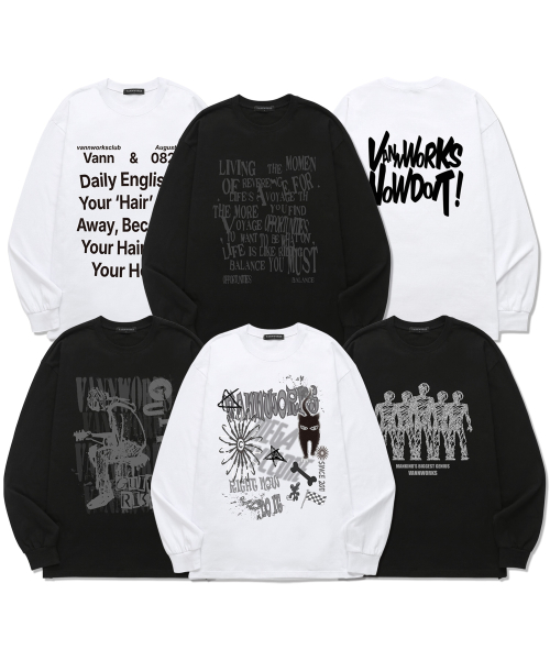 (упак. 2) Best Graphic Long Sleeves 6 Types (VLSMIX009)