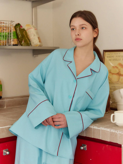 (UNI)ALL NIGHT PAJAMA SET / SKYBLUE
