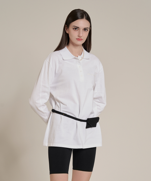 Поло с hidden logo _ White
