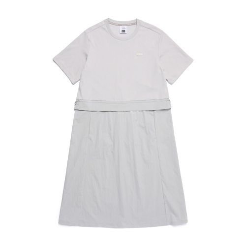 N252WOP981 여성 하이브리드 반팔 원피스 SILVER GREY