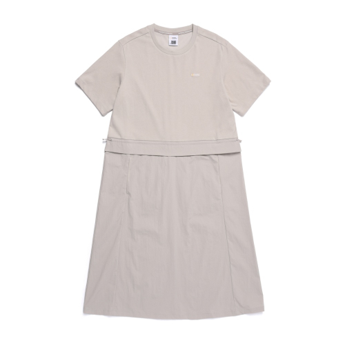 N252WOP981 여성 하이브리드 반팔 원피스 MOURNING BEIGE