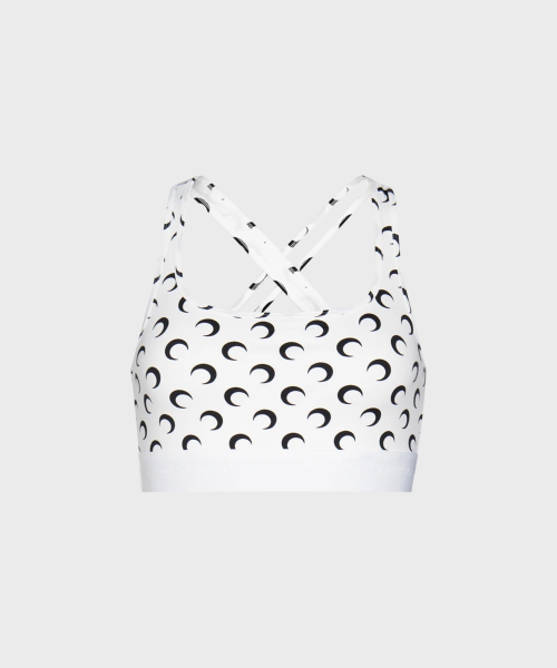 W Recycled Moon Jersey спортивный бра White