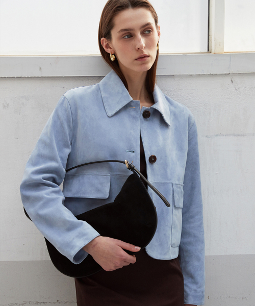 Italian suede pocket point JK_Alry Blue