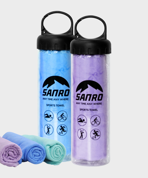3pack 습식 수영 스포츠타올 카라비너패키지