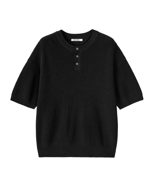 Полувер Classic с вырезом хенли (BLACK)