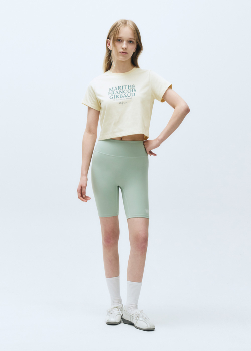 MOUVEMENT W CLASSIC LOGO BIKER SHORTS mint