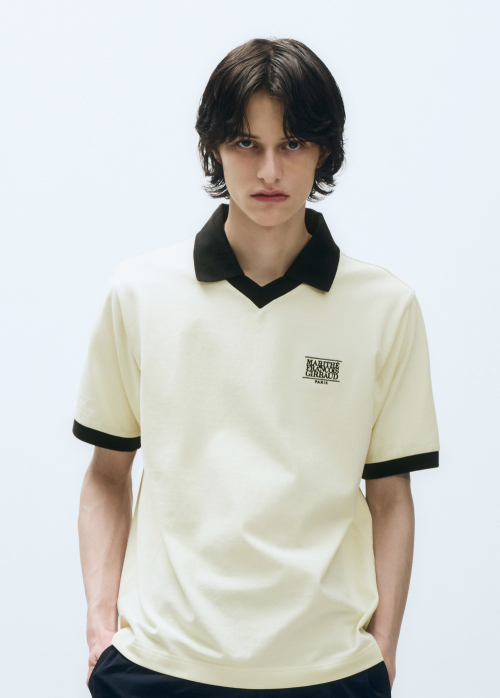 [MARITHE]★25SS★韓国人気★MOUVEMENT UNI COLLAR TEE 25SS新作 韓国アイドル着用【MARITHE】CLASSIC LOGO PK COLLAR T