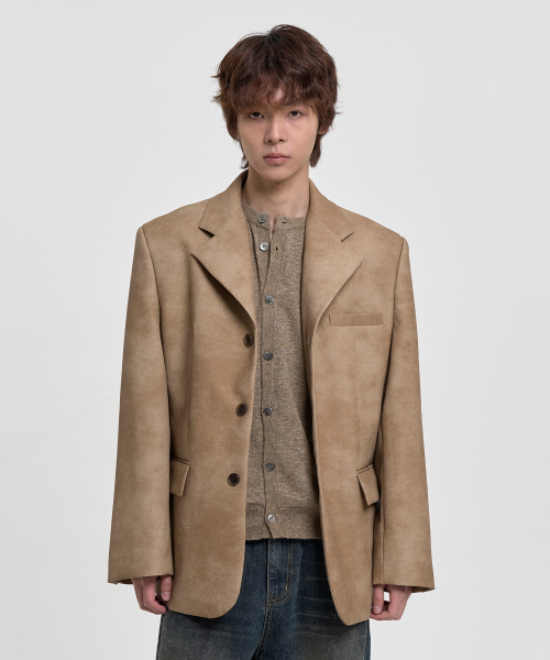 3-кнопочный блейзер жакет (Beige)