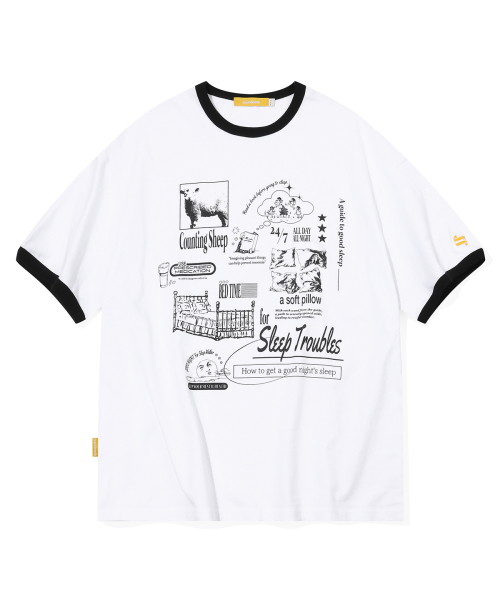메인부스(MAINBOOTH) Sleep Guide T-shirt(WHITE) - 사이즈