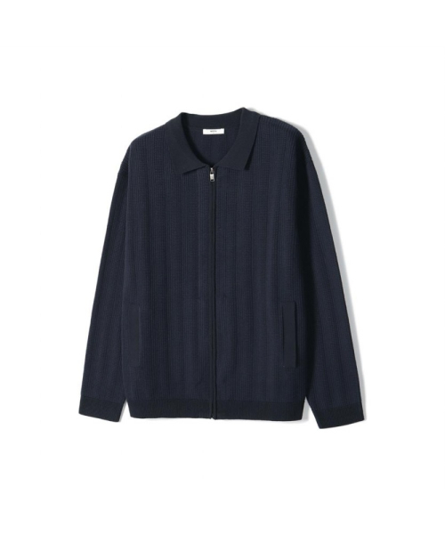 Двухцветный кардиган на молнии Navy