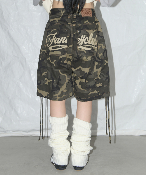 CARGO LETTERING BERMUDA PANTS(KHAKI CAMO) F25QD889