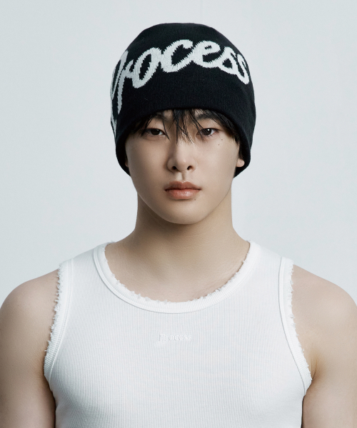 Applique Beanie - Black
