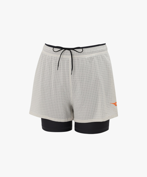 Женские беговые шорты 2 in 1 4 дюйма LIGHT GREY