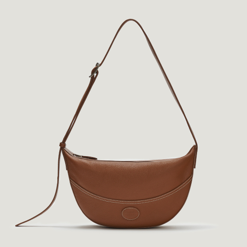 Soft leather half moon cross bag_2colors