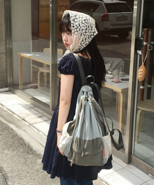 마스마룰즈(MASMARULEZ) Mixed Easy Draw Backpack _ Mint gray