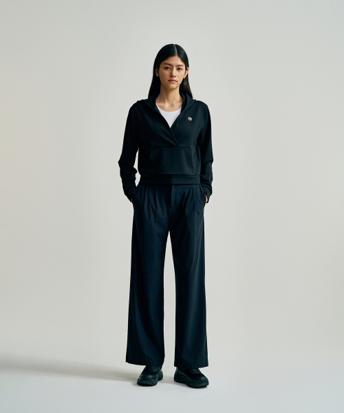 세르지오 타키니() W 트리코트 릴렉스핏 핀턱 팬츠 상품 이미지