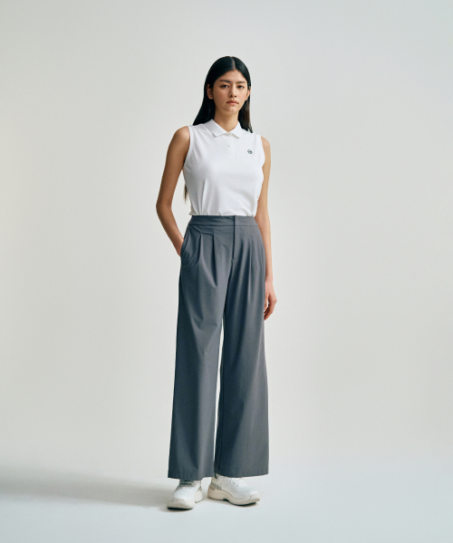 세르지오 타키니() W 트리코트 릴렉스핏 핀턱 팬츠 상품 이미지