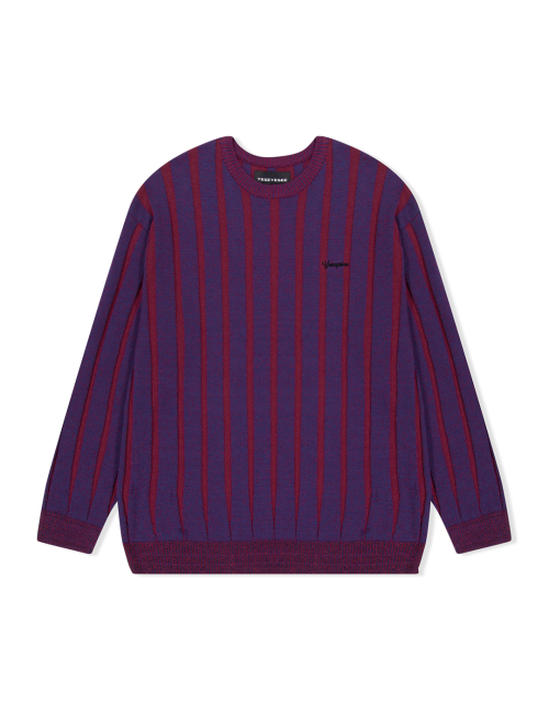 Stipe Knit Pullover тёмно-синий