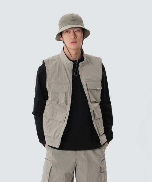 Бумажный жилет (S25ZMLVE54) Beige