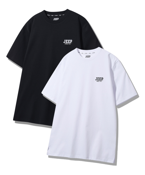 지프() [2PACK] 170g 싱글 에어그램 레이어드 반팔 티셔츠 (JQ5TSU150BK) 상품 이미지