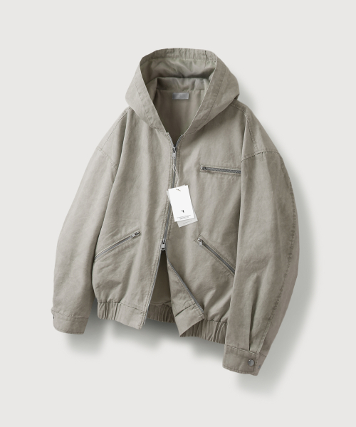 Куртка-худи Washed Work_Beige