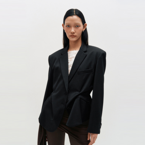 Dozi - PINCHED OVERSIZE TAILORED куртка _ чёрный