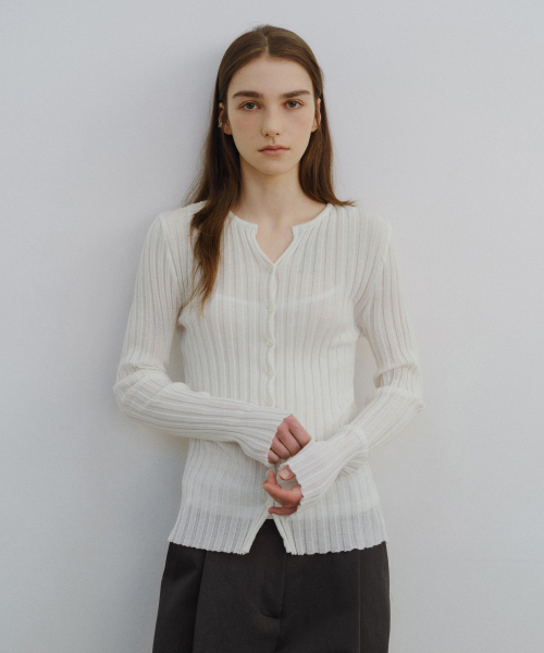 Приталенные ribbed кардиган