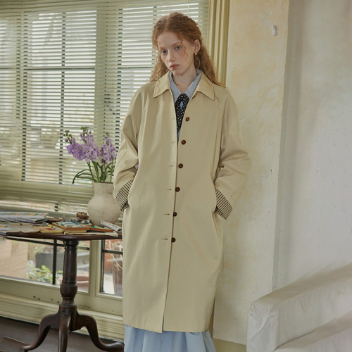 Pm_classic полосатый cuffs trench coat