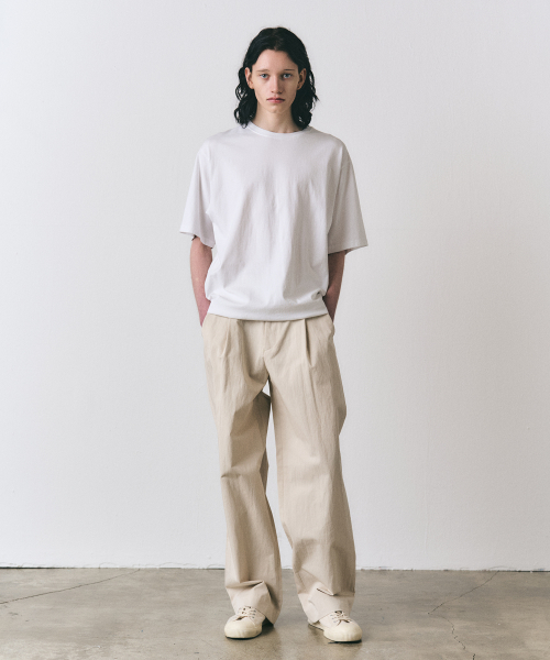 One-tuck Chino Wide Pants_Beige