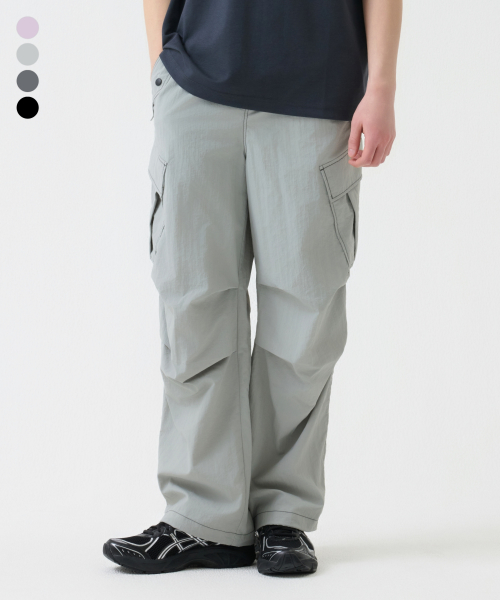 Унисекс нейлоновые карго-брюки N100 на резинке (4 colors) [LRARCNW771P]