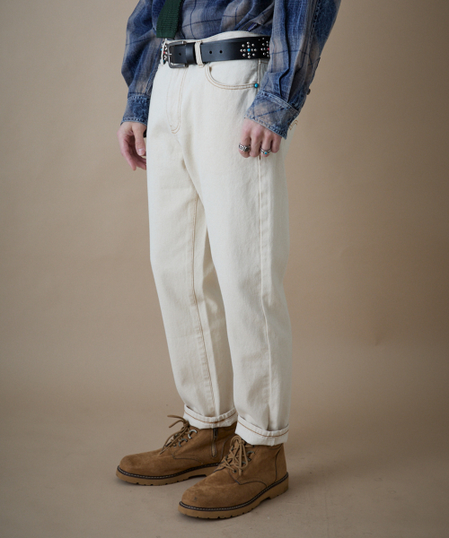 Зауженные джинсы селвидж 1975 washed Ivory_FR1WP07U