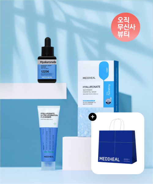 메디힐() [3pack] 히알루론산 밀도보습 클렌징 폼 120ml+히알루론산 수분 밀도 세럼 40ml+히알루론산 에센셜 마스크팩 10매 (속보습 패드 6매+쇼핑백 추가 증정) 상품 이미지