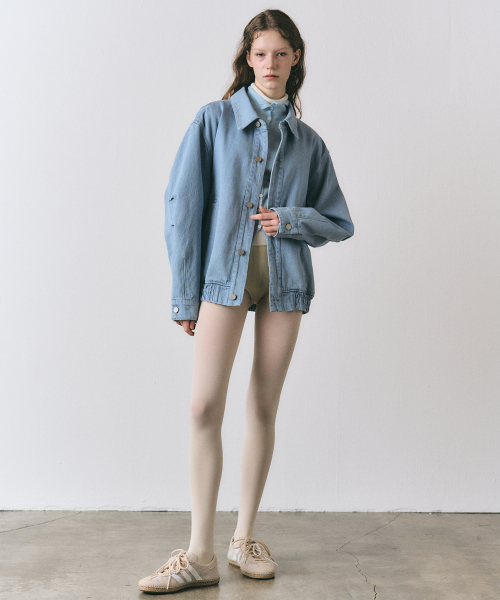 W Denim Bomber Jacket_Sky Blue