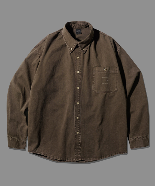 Recycled рубашка с длинным рукавом Brown KMLS6867