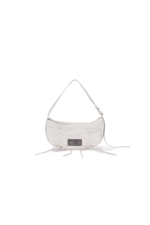 MUSINSA公式 | MATIN KIM HALF SHIRRING RIBBON ROUND BAG IN IVORY