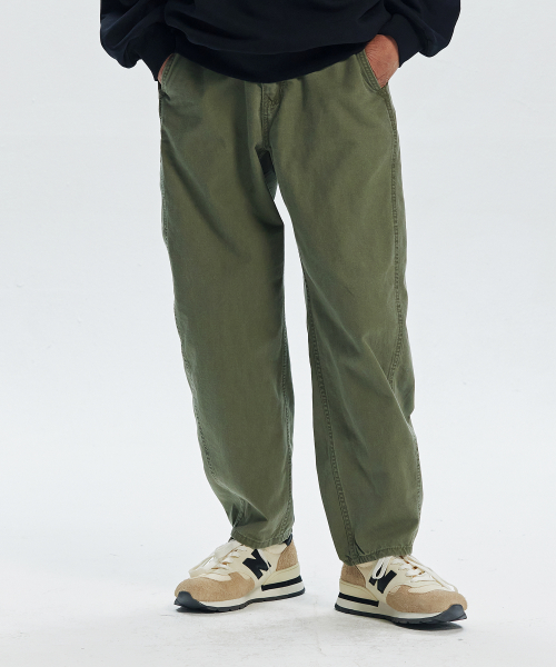 CANVAS FRENCH WORK PANTS _ OLIVE