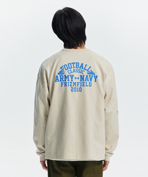 ARMY-NAVY GAME L/S TEE _ LINEN
