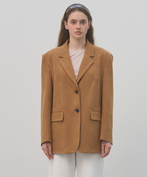 CLASSIC SUEDE JACKET - CAMEL