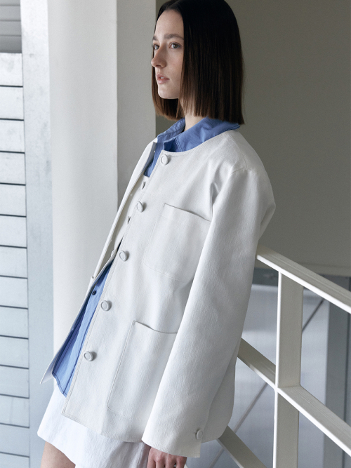 [SET] OTHEMENT Single Round Neck Jacket & Three Button Vest