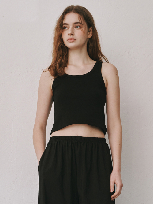Круглый безрукавный топ (Black)