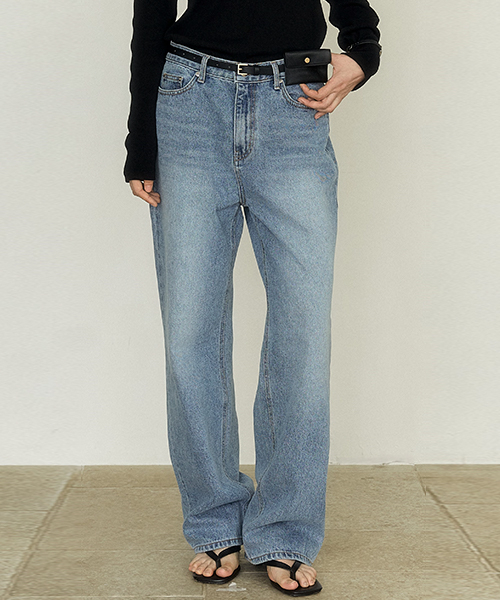 Veil loose fit denim_Medium blue